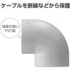 LD-GAM37MGY 配線カバー モール 接続ユニット 曲ガリ 【 床用モール LD-GA1307MGY 専用 】 エレコム 16398676