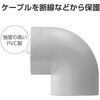 LD-GAM47MGY 配線カバー モール 接続ユニット 曲ガリ 【 床用モール LD-GA1407MGY 専用 】 エレコム 16398710