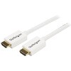 HD3MM7MW HDMI 1.4 ケーブル/7m/4K30Hz/CL3規格/ 壁内配線可/イーサネット対応/High Speed HDMI/オス-オス/ホワイト/ウルトラHD UHD モニターケーブル StarTech.com 16459680