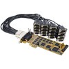 RS232C シリアルインターフェースカード/PCI Express x1/16ポート RS232C/16C1050 UART/標準&ロープロファイル/PCIe DB9 変換アダプター/Windowsのみ StarTech.com