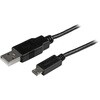 USB 2.0 - マイクロUSBケーブル/3m/Type-A to Micro USB/オス-オス/ブラック/データ転送・同期用 StarTech.com