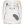 耐熱ネコダブルグラス ミケ cotta