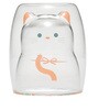 耐熱ネコダブルグラス シロ cotta