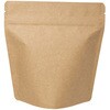 チャック付きスタンド袋 200g インナーバルブ付 茶クラフト cotta