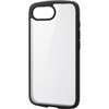 PM-A25STSLFCGBK iPhone 17e / 16e ケース ハイブリッド カバー 衝撃吸収 軽量 薄型 メタルステッカー付 背面ガラスクリア エレコム 17320375