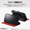PM-G253PLFUBK Galaxy A25 5G (SC-53F) ケース レザー 手帳型 マグネット フラップ 衝撃吸収 超軽量 薄型 スタンド機能付 UltraSlim エレコム 17505936