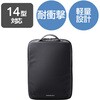 ZSB-IBPRVL14BK パソコンケース 13.3/14インチ ZEROSHOCK 取っ手付き 縦型 PCバッグ 衝撃吸収 ダブルファスナー エレコム 17506259