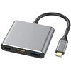 USBマルチ変換アダプタ 3in1 USB Type-C (HDMI 4K(30Hz)、USB A3.0、USB Type-C PD100W) ZATTA