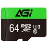 AGI マイクロSDカード Class10 UHS-I U1 SD変換アダプター付 AGI