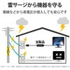 T-K1A-2425WH 電源タップ 延長コード 4個口 2P 雷ガード スイングプラグ エレコム 17978512