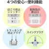 T-K8A-2425WH 電源タップ 延長コード 4個口 2P スイッチ付(個別・一括) 雷ガード ほこり防止シャッター 二重構造 コンセント エレコム 17978817