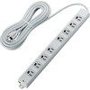 T-WRMK3850LG/RS 電源タップ 3P 8個口 マグネット付 抜け止め 雷サージ防止 固定用フック穴付き 熱に強い二重構造 工事用 RoHS OAタップ エレコム 17983516