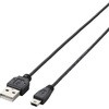 USBケーブル USB2.0 ミニB-A 極細 RoHS ブラック エレコム