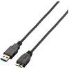 USBケーブル マイクロBケーブル microB-A 3.0 極細 スリム ブラック エレコム