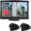 【AI機能付】サイドカメラ(200万画素)&5インチLCDセット 黒 両サイド ブロードウォッチ
