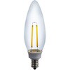 フィラメントLED電球シャンデリアC 長寿命設計 飛散防止コーティング採用 クリアタイプ エジソンランプ 電球色 ELPA