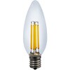 フィラメントLED電球シャンデリアC 長寿命設計 飛散防止コーティング採用 クリアタイプ エジソンランプ 電球色 ELPA
