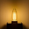 LDC2CL-G/D-F375 フィラメントLED電球シャンデリアC/D 長寿命設計 飛散防止コーティング採用 クリアタイプ エジソンランプ 電球色 ELPA 18339995