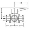 3BV-M SUS316L手動3方ボールバルブ PK=PTFE ヘルール 大阪サニタリー 18355465