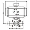 3BV-PW SUS316L自動3方ボールバルブ PK=PTFE ヘルール 大阪サニタリー 18355535