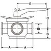 CF3 SUS316L 3方コック(リフト式)PK=NBR BB ヘルール 大阪サニタリー 18356400