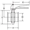 RB-MS 手動バタフライバルブ(ロックストッパー式) EPDM ヘルール 大阪サニタリー 18356646