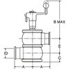 B11N-3000 SUS316L 手動バルブ FKM ヘルール 大阪サニタリー 18358755