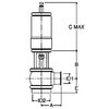 F1R-3100 SUS316L 自動バルブ(単作動) FKM ヘルール 大阪サニタリー 18359017