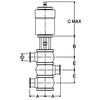 B111M-3100 SUS316L 自動バルブ(単作動) FKM ヘルール 大阪サニタリー 18359410