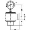 TGL SUS316L インライン温度計(0-100℃)標準 FKM ヘルール 大阪サニタリー 18362280