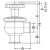 NBS-L-MW SUS316L 手動L型ダイヤフラムバルブ PTFE ヘルール 大阪サニタリー 18362691