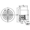 100M6-F2 丸型レジスター(高気密タイプ) 大建プラスチックス 18529622