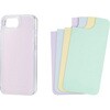 iPhone 16e ケース ハイブリッド 衝撃吸収 カメラレンズ保護設計 硬度5H 背景 カラーシート付 エレコム