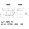 SUPA-1575-WW �y�ʍ�Ƒ�/�ω׏d150kg_��������_���[�N�e�[�u��150�V���[�Y_�ሳ�����~���V�� �R���H�� 18757707