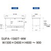 SUPA-1560T-WW �y�ʍ�Ƒ�/�ω׏d150kg_��������_���ʒI�t_���[�N�e�[�u��150�V���[�Y_�ሳ�����~���V�� �R���H�� 18757865