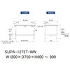 SUPA-1275T-WW �y�ʍ�Ƒ�/�ω׏d150kg_��������_���ʒI�t_���[�N�e�[�u��150�V���[�Y_�ሳ�����~���V�� �R���H�� 18757883