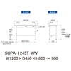 SUPA-1245T-WW �y�ʍ�Ƒ�/�ω׏d150kg_��������_���ʒI�t_���[�N�e�[�u��150�V���[�Y_�ሳ�����~���V�� �R���H�� 18757908