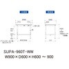 SUPA-960T-WW �y�ʍ�Ƒ�/�ω׏d150kg_��������_���ʒI�t_���[�N�e�[�u��150�V���[�Y_�ሳ�����~���V�� �R���H�� 18757926