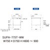 SUPA-775T-WW �y�ʍ�Ƒ�/�ω׏d150kg_��������_���ʒI�t_���[�N�e�[�u��150�V���[�Y_�ሳ�����~���V�� �R���H�� 18757944