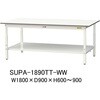 軽量作業台/耐荷重150kg_高さ調整H600～900_全面棚板付_ワークテーブル150シリーズ 山金工業