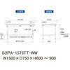 SUPA-1575TT-WW �y�ʍ�Ƒ�/�ω׏d150kg_��������_�S�ʒI�t_���[�N�e�[�u��150�V���[�Y_�ሳ�����~���V�� �R���H�� 18757996