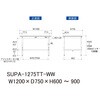 SUPA-1275TT-WW �y�ʍ�Ƒ�/�ω׏d150kg_��������_�S�ʒI�t_���[�N�e�[�u��150�V���[�Y_�ሳ�����~���V�� �R���H�� 18758014