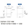 SUPAH-775T-WW �y�ʍ�Ƒ�/�ω׏d150kg_��������_���ʒI�t_���[�N�e�[�u��150�V���[�Y_�ሳ�����~���V�� �R���H�� 18758355