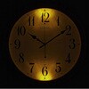 電波掛け時計 夜間自動点灯ライト 木枠 リズム