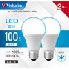 LDA14D-G/LCV3X2 LED�d�� �L�z���^�C�v E26 �����Ή� Verbatim(�o�[�x�C�^��) 18769766