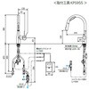 ビルトイン浄水器用シングルシャワー付混合栓(Wセンサー付)(eレバー) 電池 撥水 KVK