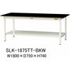 実験用軽量作業台/固定式_高耐薬品ケミテクト天板_全面棚付き_ワークテーブルLABシリーズ_実験用ラボテーブル 山金工業