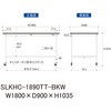 SLKHC-1890TT-BKW �����p�y�ʍ�Ƒ�/�L���X�^�[�t��_���ϖ�i�P�~�e�N�g�V��_�S�ʒI�t��_���[�N�e�[�u��LAB�V���[�Y_�����p���{�e�[�u�� �R���H�� 19288931