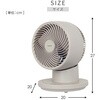 YARP-QD15(C) サーキュレーター DCモーター PD対応 上下左右首振り 20畳対応 モバイルバッテリー対応 YAMAZEN(山善) 19446580