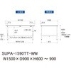 SUPA-1590TT-WW �y�ʍ�Ƒ�/�ω׏d150kg_��������_�S�ʒI�t_���[�N�e�[�u��150�V���[�Y_�ሳ�����~���V�� �R���H�� 19856385
